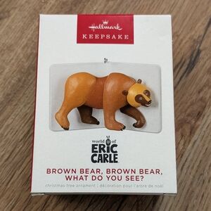 NIB Hallmark ERIC CARLE "Brown Bear, Brown Bear" 2022 Christmas Tree Ornament
